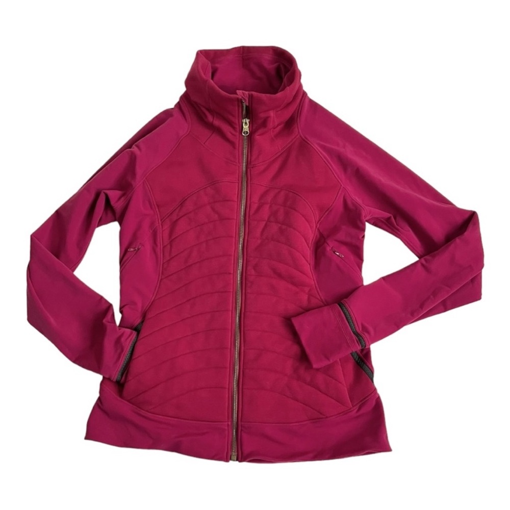 Lululemon Pink Berry Rumble Fleece Out Jacket
